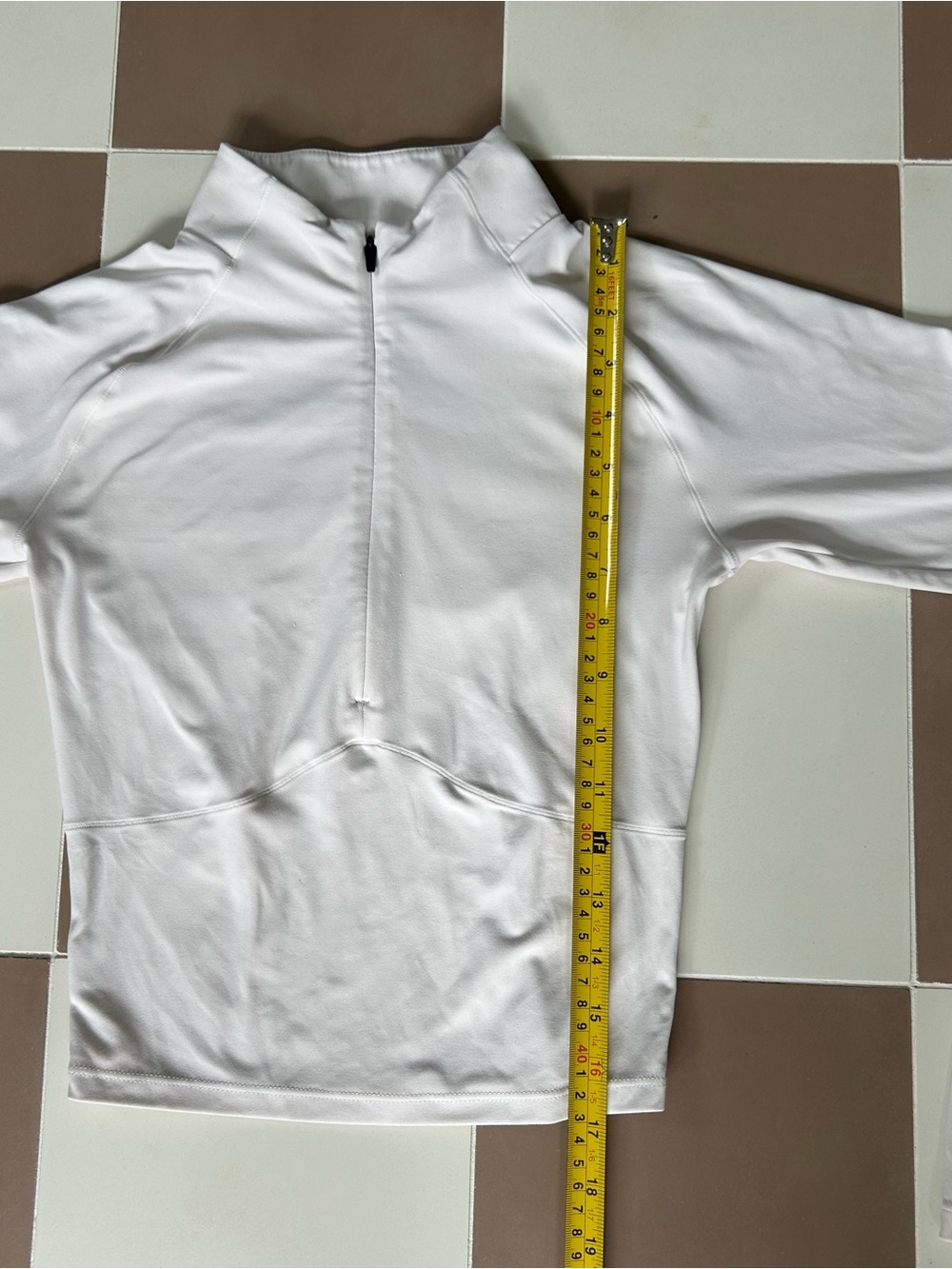 Varley Helena Mid Layer White Half Zip Performance Top Size S - Picture 10 of 10